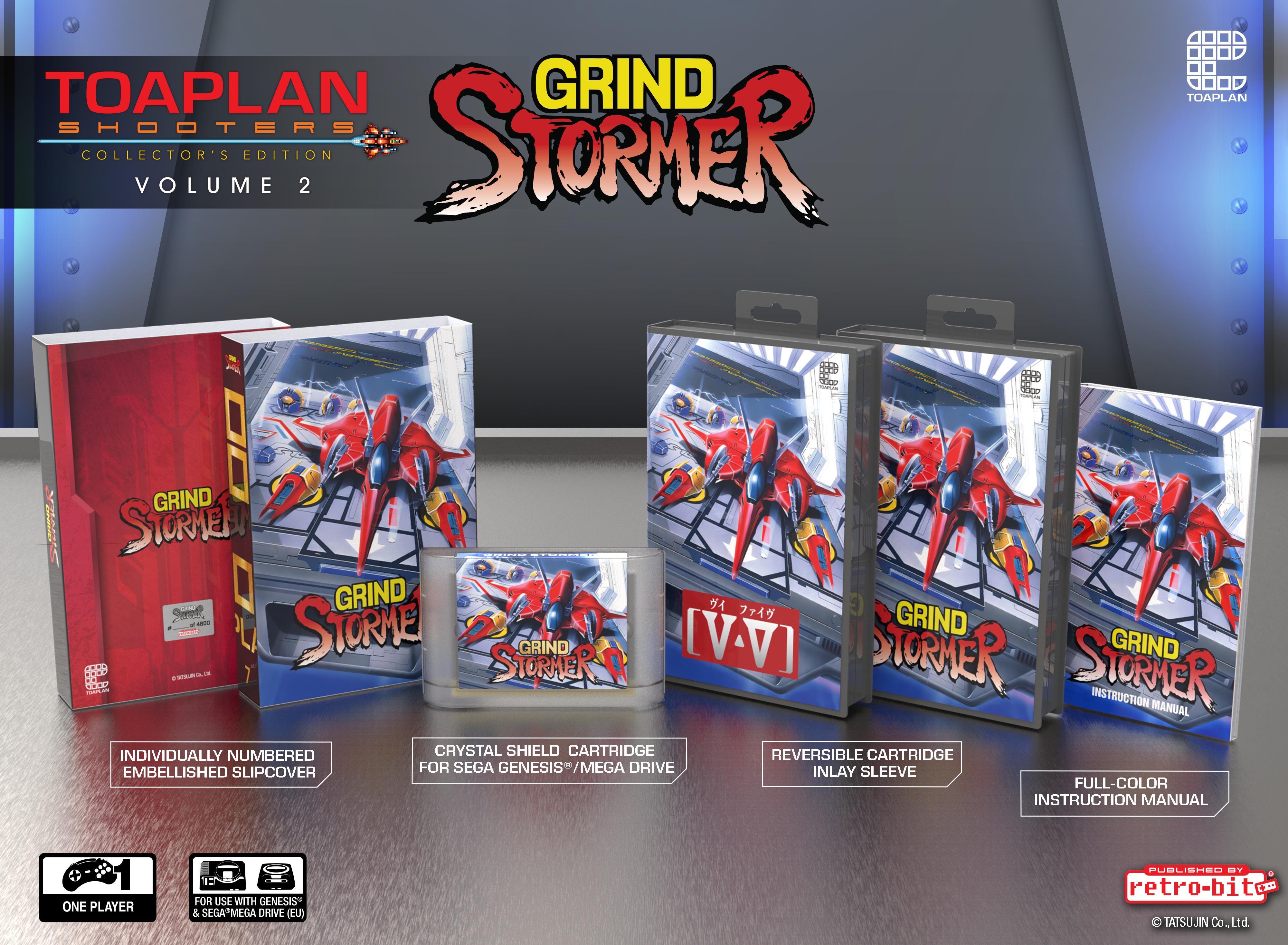 Toaplan Shooters Volume 2 - GRIND STORMER Sega Mega Drive EU / Genesis US