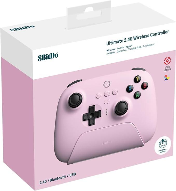 8BitDo Ultimate 2.4G Wireless HALL EFFECT - Pink Edition