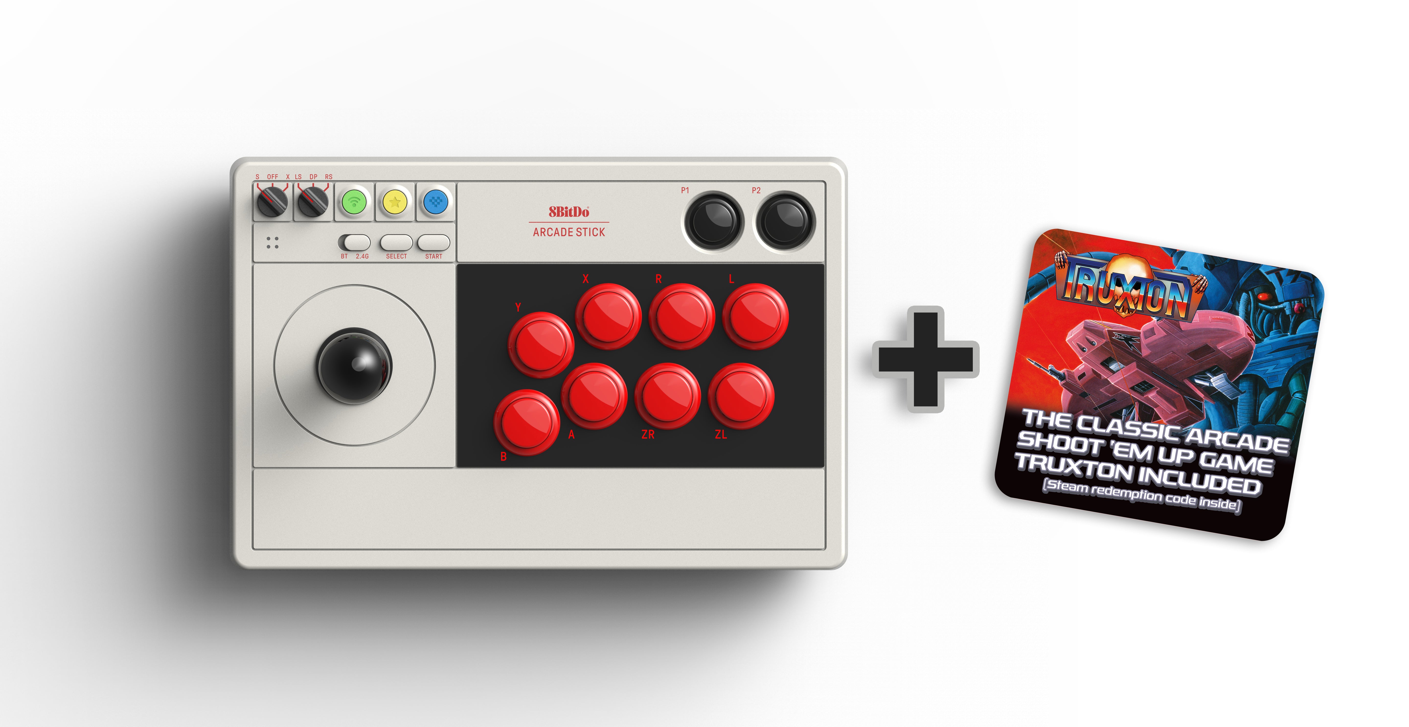 8Bitdo Arcade Stick TRUXTON Steam Bundle (Stick compatible Switch & PC)