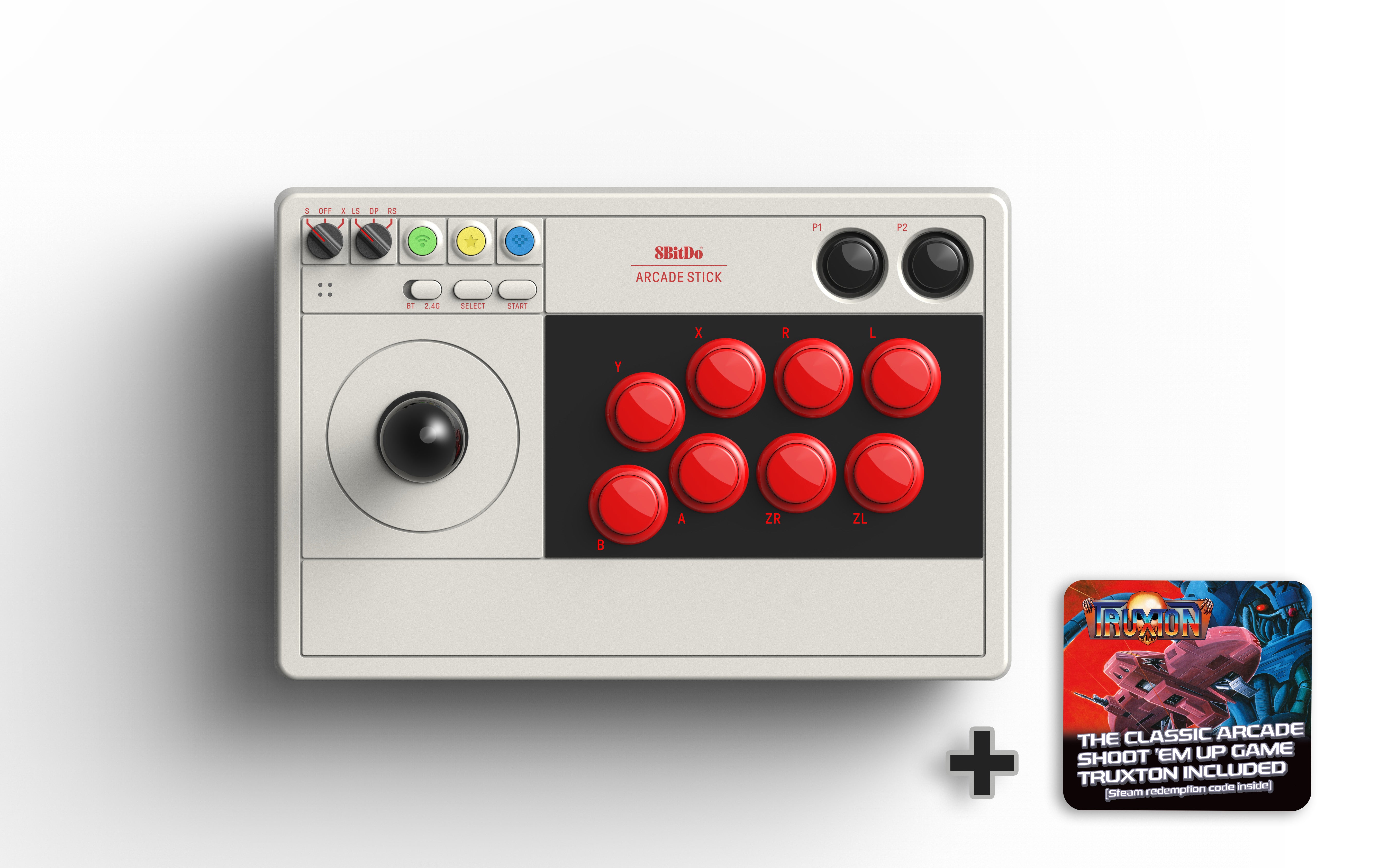 8Bitdo Arcade Stick TRUXTON Steam Bundle (Switch &amp; PC compatible stick)