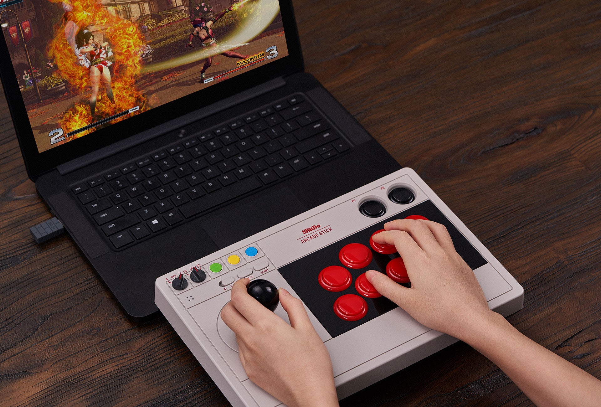 8Bitdo Arcade Stick TRUXTON Steam Bundle (Switch &amp; PC compatible stick)