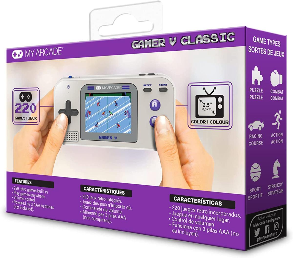 My arcade- Gamer V classique console portable gaming - Gris/violet