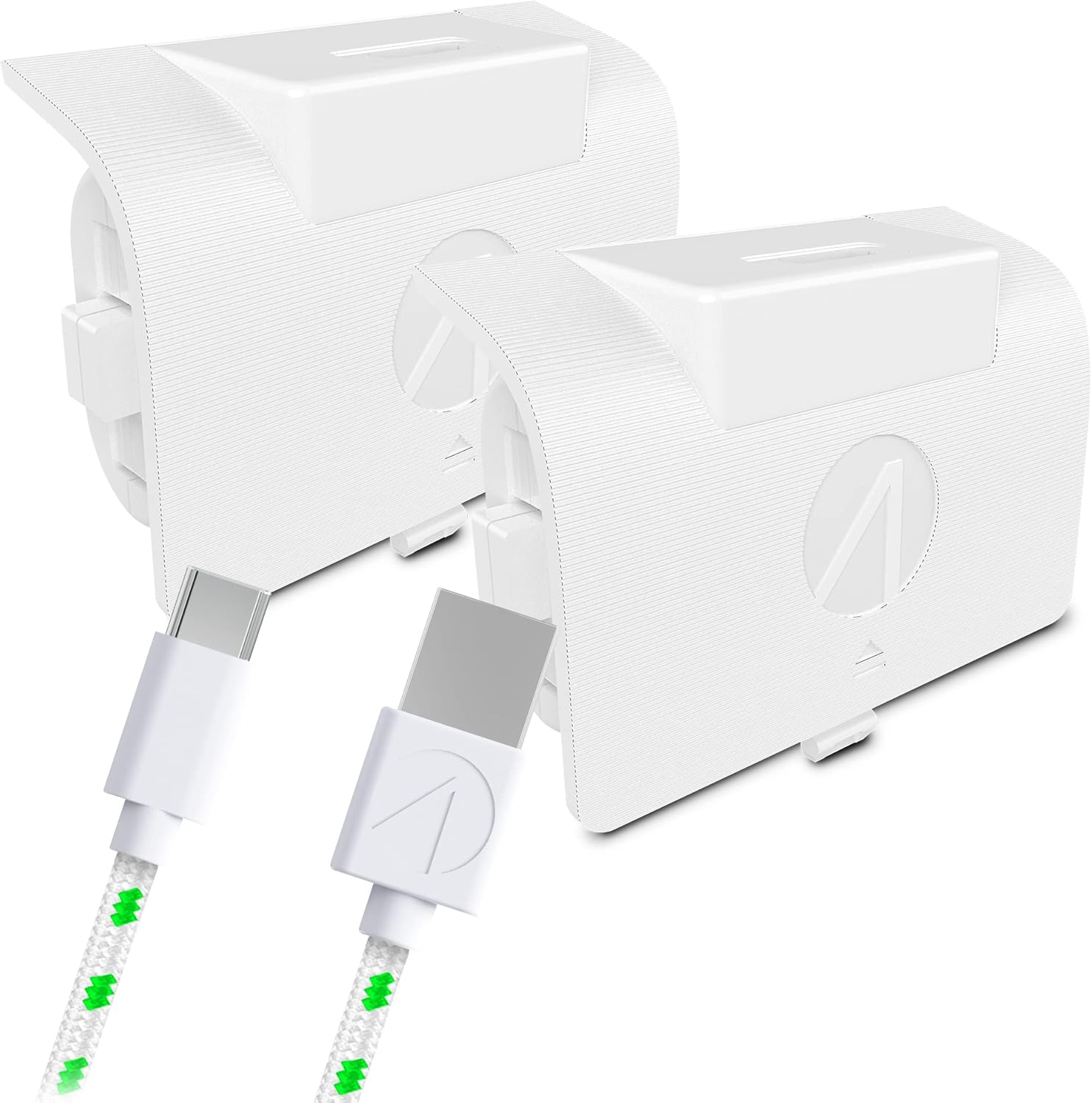 Pack Blocs-Batteries  Stealth SX-C8 X Blanc + Charge avec câble tressé Xbox