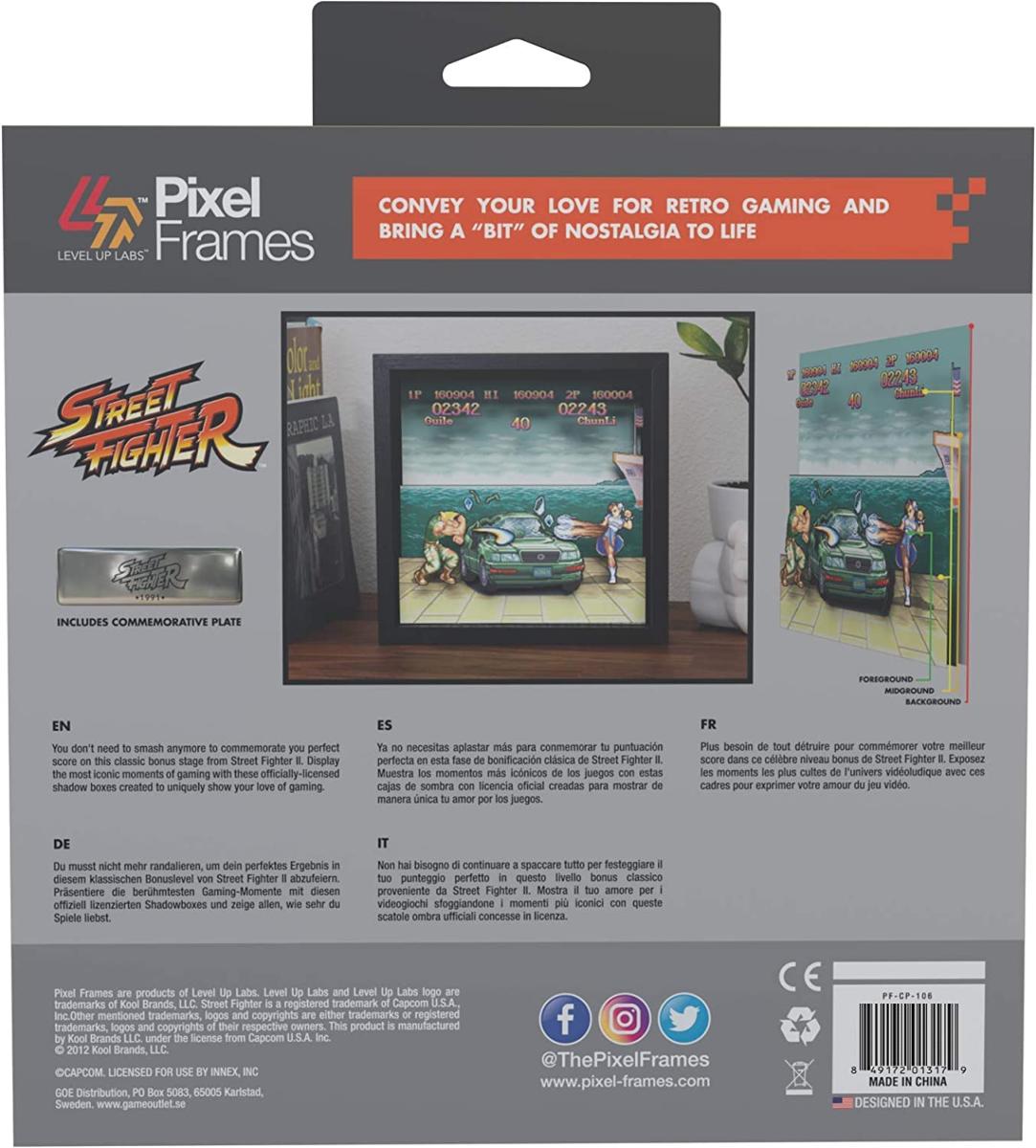 Pixel Frames Street Fighter II : Car Scene - 23 x 23 cm