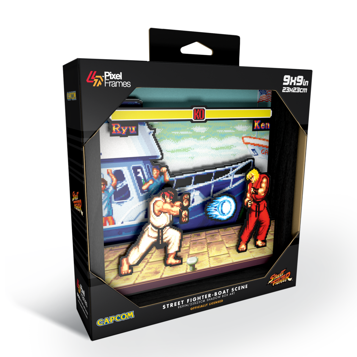 Pixel Frames Street Fighter Boat - Taille L 23x23cm