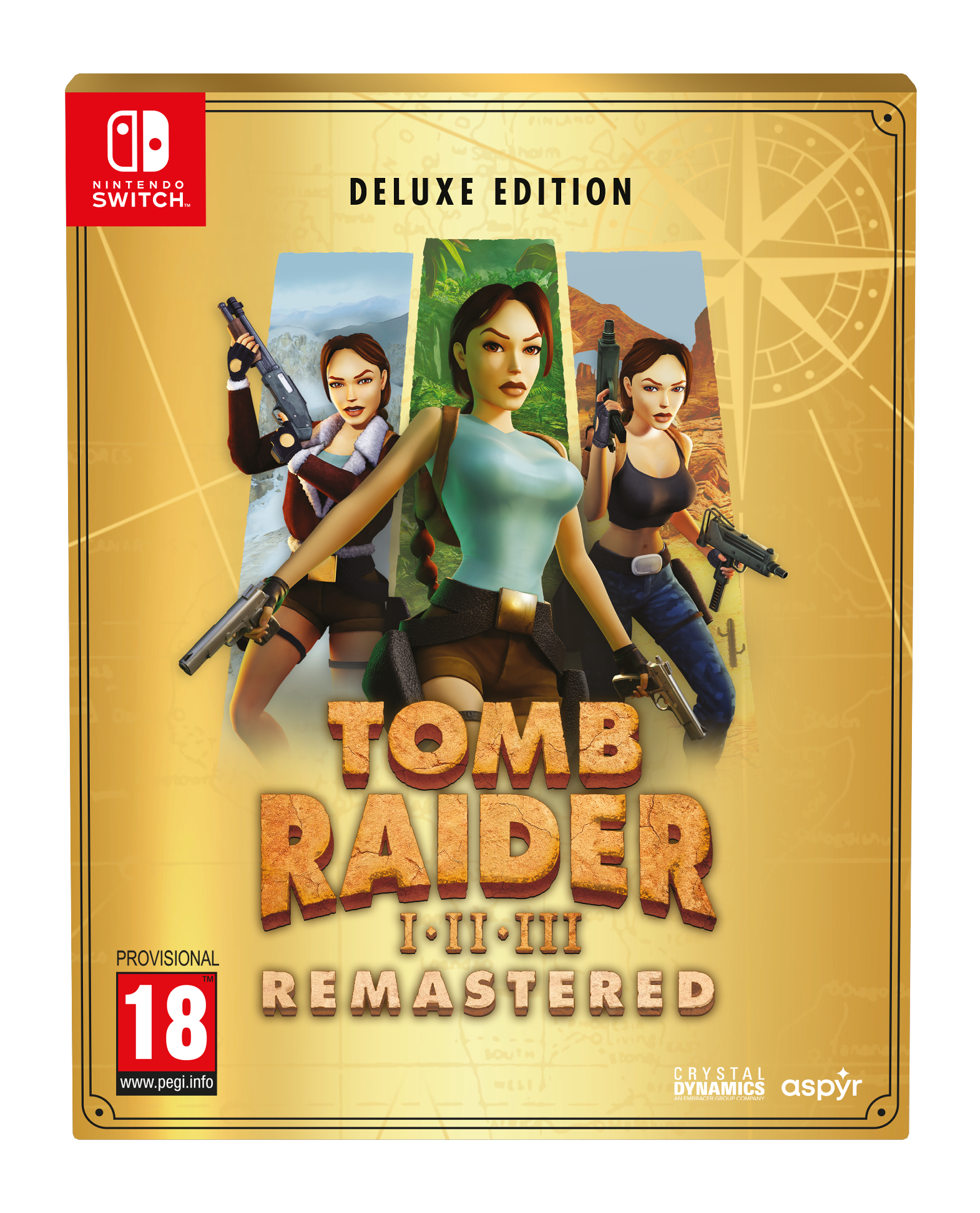 Tomb Raider I-III Remastered Starring Lara Croft Deluxe Edition SWITCH